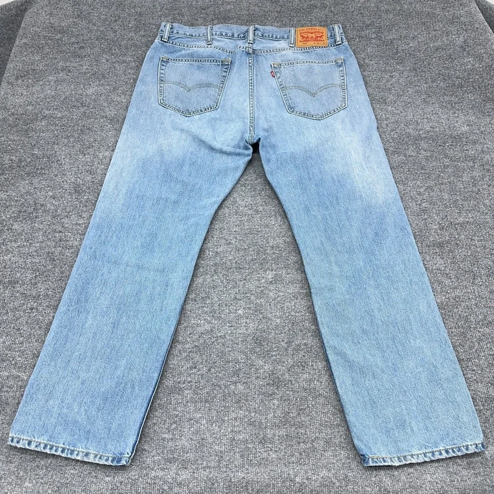Levis 505 Jeans Mens 38x30 Regular Straight‎ Light Wash Denim
